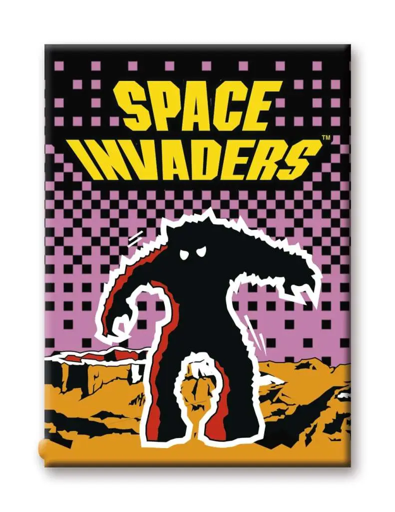 Space Invaders Moon Flat Magnet - Figurine